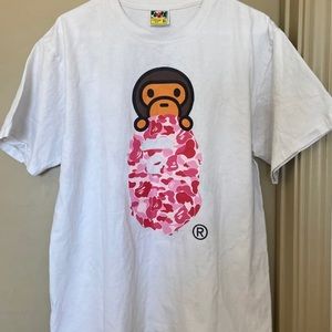 A Bathing ape baby milo ape head t-shirt